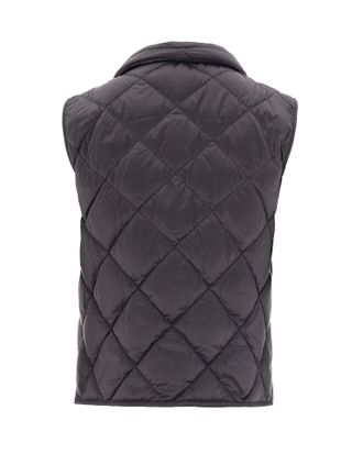 Max Mara Womens Quilted Gilet Dark Grey Polyamide Waistcoats & Gilets
