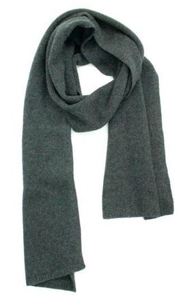 Portolano Solid Cashmere Scarf in H Charcoal at Nordstrom Rack