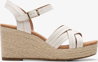 Clarks Sabina Strap Cream Leather