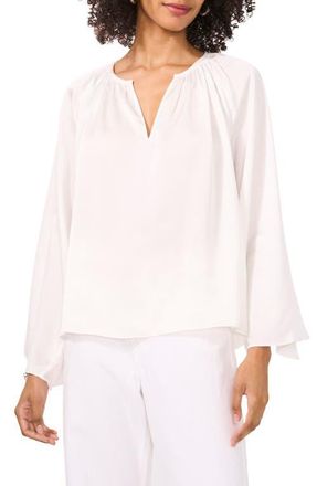 Vince Camuto Hammered Satin Top in New Ivory at Nordstrom, Size X-Large