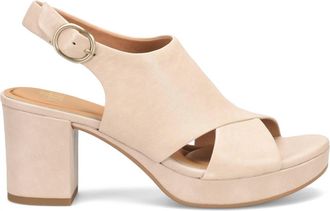 S&ouml;fft Womens Liv Platform Heel Sandals In Tapioca Grey