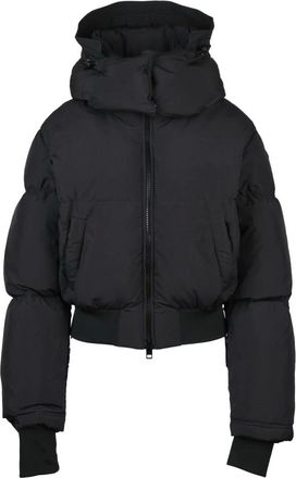 Diesel Jassen, Dames, Zwart, S, Leer, Korte Donsjas