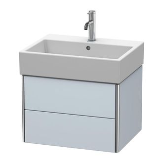Duravit Duravit Xsquare Mueble De Pared 58.4x 46.0 Cm, 2 Cajones, Para Lavabo Vero Air 235060, Color (frente/cuerpo): Laca De Seda Azul Claro Mate - Xs4193097