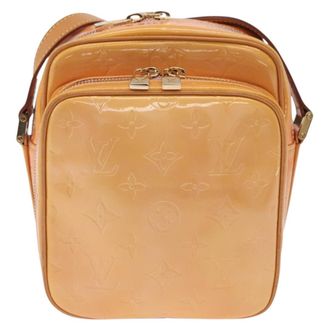 Louis Vuitton Wooster Monogram Vernis Yellow Patent_Leather Handbag (Pre-Owned)
