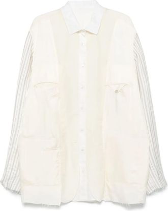 Maison Margiela Giacca-camicia con inserti - Toni neutri