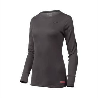 Mizuno Womens Breath Thermo Base Layer Long Sleeve Top In Magnet/black