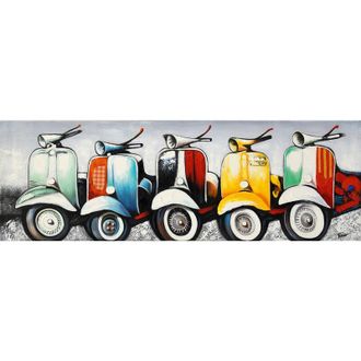 HERDASA Lienzo Enmarcado Con Figura Corporal En Tonos C&aacute;lidos Con Detalles Pintados A Mano, 90x60cm