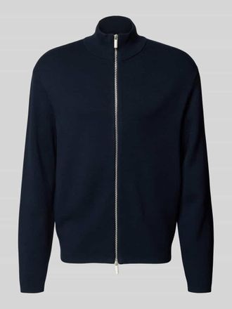 Selected Relaxed Fit Strickjacke aus Viskose-Mix Modell TELLER in Dunkelblau, Gr&ouml;&szlig;e XXL