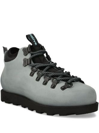 Native lace-up rubber boots - Grey