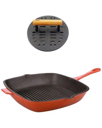Berghoff Berghoff Neo 2Pc Orange Grilling Cast Iron Set