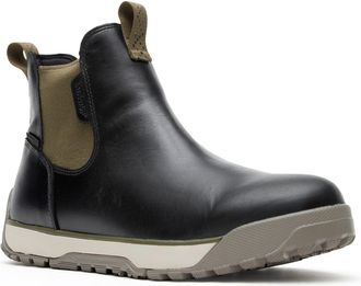 Xtratuf Ankle Deck Leather Mens Pirate Black Wellington Boots - Size UK 13