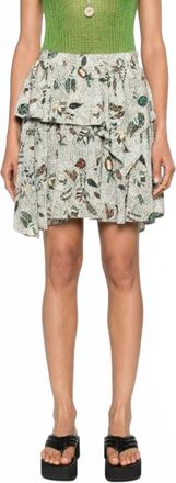 Ulla Johnson Keira Skirt In Botanical Mist