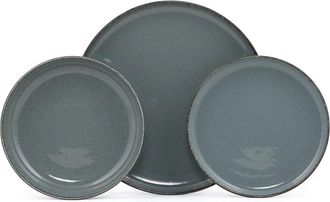 Vente-Unique Servizio piatti in Porcellana 18 pezzi Blu - SANCHA