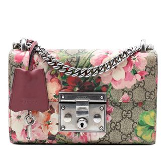 Gucci Pre-owned Gucci Small GG Supreme Blooms Padlock Crossbody Ladies B5KYF7WSFA8VVPY1