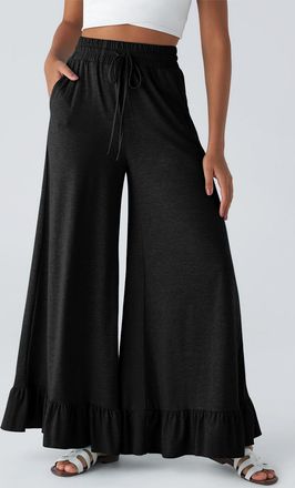 Azura Exchange Gerimpelde Zoom Wijde Pantalon