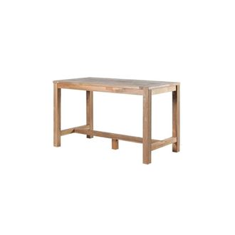 Mathi Design Mesa alta de teca maciza reciclada para interior y exterior L150cm