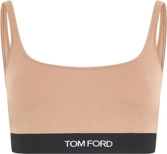 Tom Ford Bralette van elastische stof - Dames - Tops zonder mouwen - Beige - M - Tops