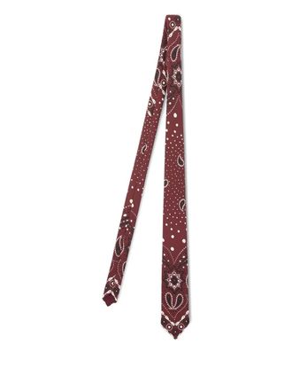 Sandro paisley-print tie - Red