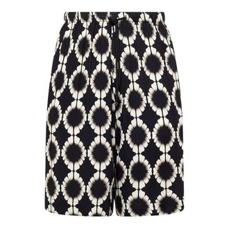 Laneus Casual Shorts, male, Black, Size: XL Swim Shorts with Geometric Print