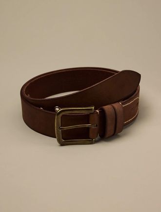 Lucky Brand Stitched Leather Belt