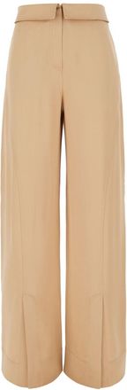 Alberta Ferretti Pantaloni a palazzo con chiusura nascosta - Toni neutri