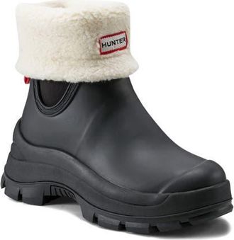 Hunter Esme Lug Sole Waterproof Snow Bootie in Black 001 at Nordstrom, Size 10