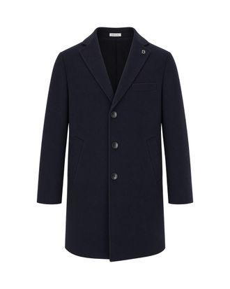 Breras Milano Blue Wool-Blend Coat