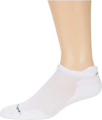 Darn Tough Run Coolmax No Show Tab Ultra-Lightweight with Cushion Mens Crew Cut Socks Shoes White : XL (US 12.5-14.5)