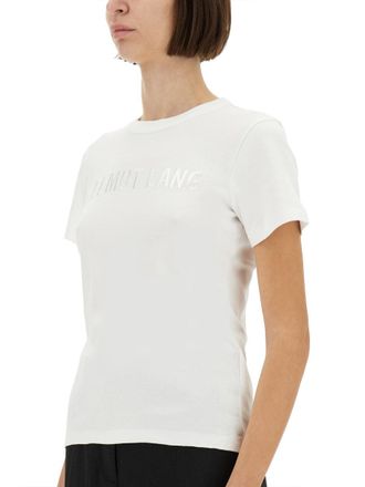 Helmut Lang Logo-Print Cotton T-Shirt - White