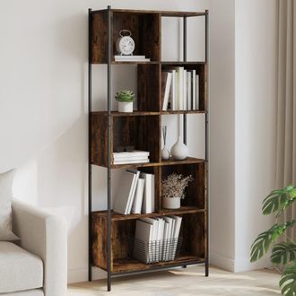 vidaXL Estanter&iacute;a Madera De Ingenier&iacute;a Roble Ahumado 72x28x172 Cm Vidaxl