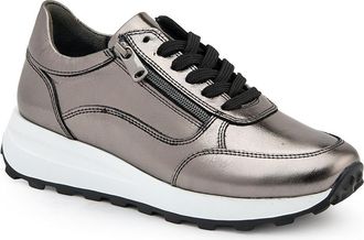 Jones Bootmaker Womens Bertina Lace-Up Trainers - Metallic Leather - Size UK 4