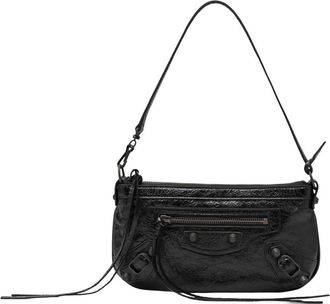 Balenciaga Shoulder Bags, female, Black, Size: ONE SIZE Le City Pouch On Strap