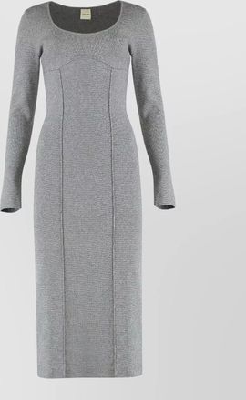 Calvin Klein milano knit slim-fit long-sleeve midi dress