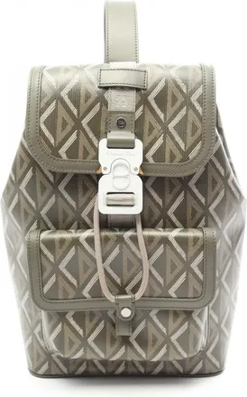 Dior Khaki Coated Canvas Leather Fanny Pack Sling Bag (Pre-Owned)