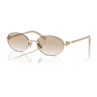 Tiffany & Co. Ovale Zonnebril - unisex - Zonnebrillen - Bruin - 56 MM - Accessoires