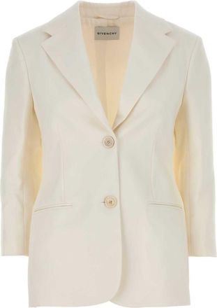 Givenchy White Single-Breasted Blazer