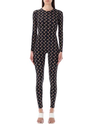 Marine Serre Crescendo Moon Print Jersey Jumpsuit