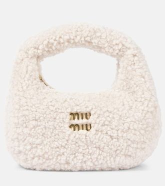 Miu Miu Wander Mini shearling shoulder bag