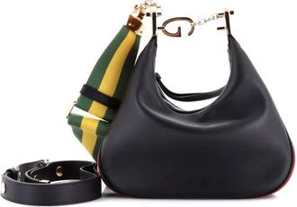 Gucci Borsa a spalla Attache piccola in pelle con tracolla - Nero
