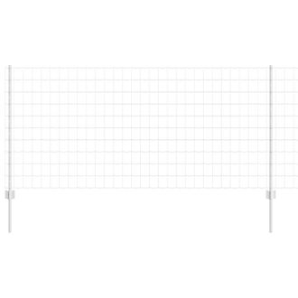 Berkfield Home Durable Euro Fence with 22 U Posts Silver 1x25 m Steel