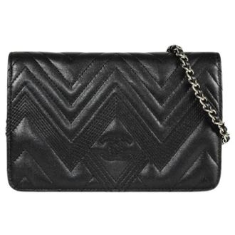Chanel Pre-owned Cross Body Bags, female, Black, Size: ONE SIZE Pre-owned Chain/Shoulder wallet