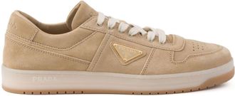Prada Downtown suede sneakers - men - Calf Suede/Calf Leather/Rubber - 10 - Neutrals