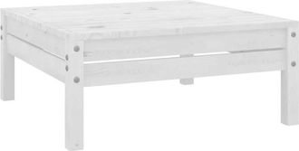 vidaXL Vidaxl - Taburete de jardín de madera maciza de pino blanco