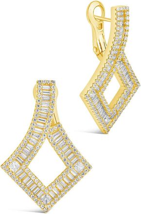 Sterling Forever Amina CZ Statement Drop Earrings