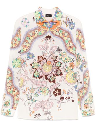 Etro floral-print shirt - women - Silk - 38 - Neutrals