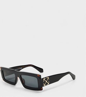 Off-white Mens Laurel Square Full Rim Sunglasses - Black/Grey - Size: ONE size