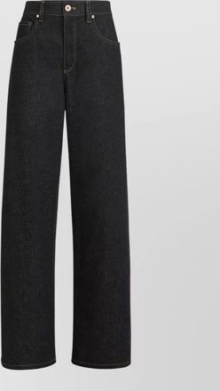Brunello Cucinelli denim loose barrel jeans