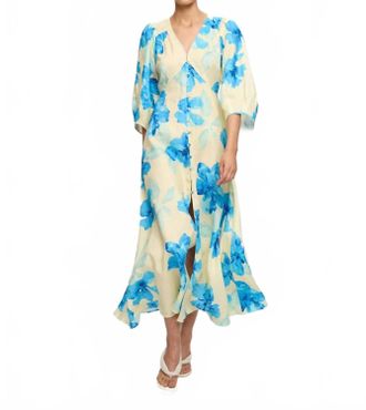 Kivari Sophie Maxi Dress In Yellow Blue