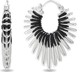 Eye Candy Los Angeles Angela Statement Hoop Earrings in Silver at Nordstrom Rack