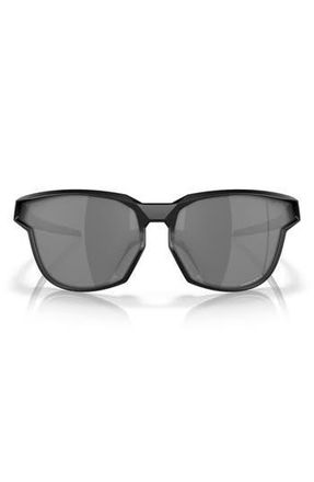 Oakley 73mm Prizm Polarized Oversize Wraparound Sunglasses in Matte Black at Nordstrom Rack